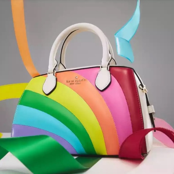 ♠️kate spade Pride Rainbow Collection Leather Duffle Crossbody Bag NWT - Picture 2 of 16